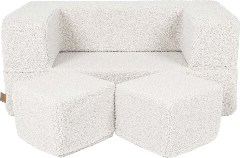 Meowbaby Play Bearly Cube Byggbar Sofa, Cream - Sittemøbler - 100% Polyester