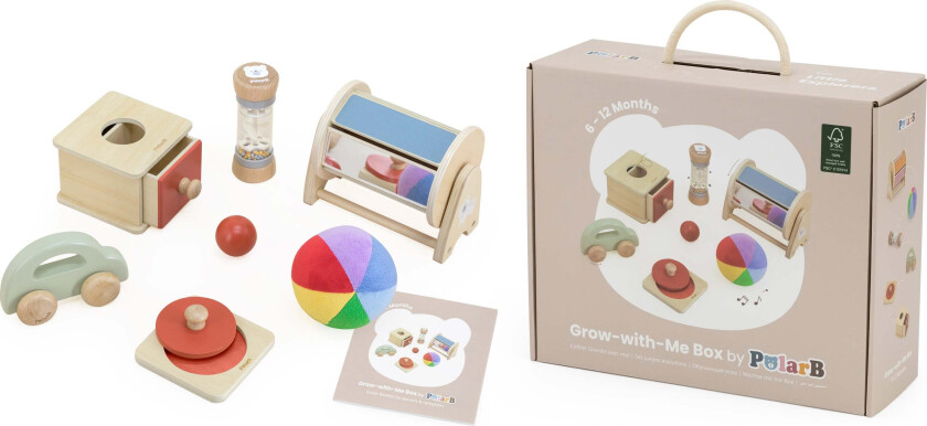 PolarB Grow-with-Me Aktivitetssett Little Explorers 6-12 Mnd - Aktivitetsleker
