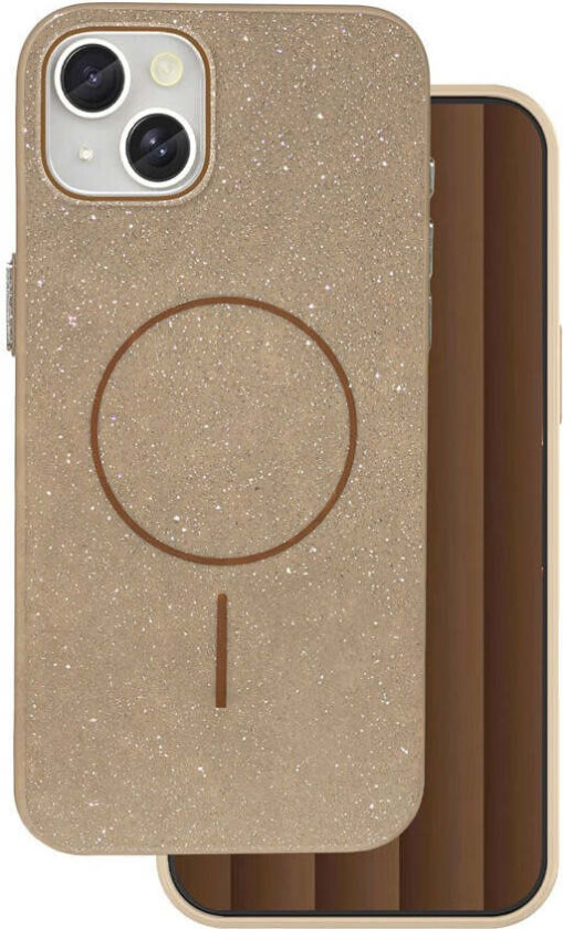 iPhone 15 Glitter Thin Deksel - MagSafe Kompatibel - Brun