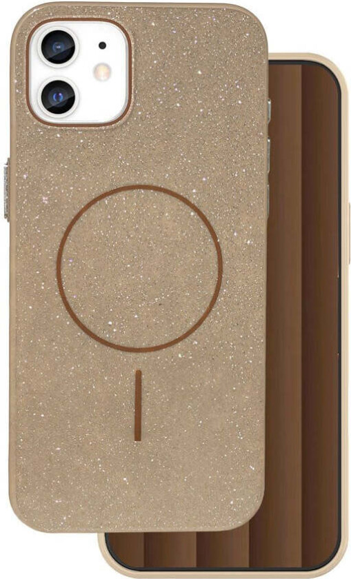iPhone 12/12 Pro Glitter Thin Deksel - MagSafe Kompatibel - Brun