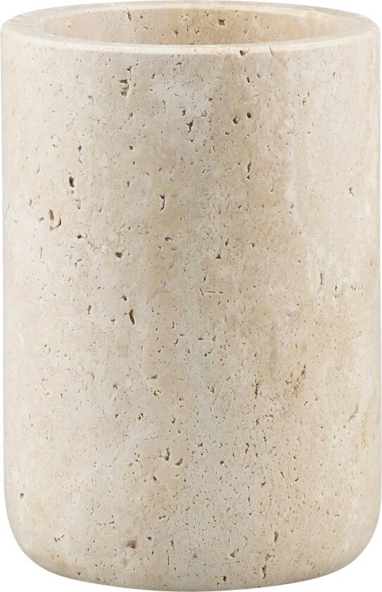 Travertin tannbørsteholder 10 cm Linen