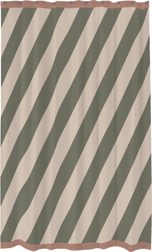 Diagonal dusjforheng 150x200 cm Dark olive
