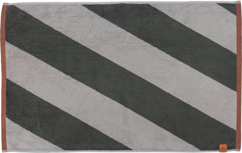 Diagonal baderomsmatte 50x80 cm Dark olive