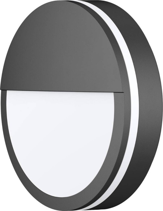 Utendørs LED-vegglampe CMD 9085, antrasitt, Ø 25 cm, linse