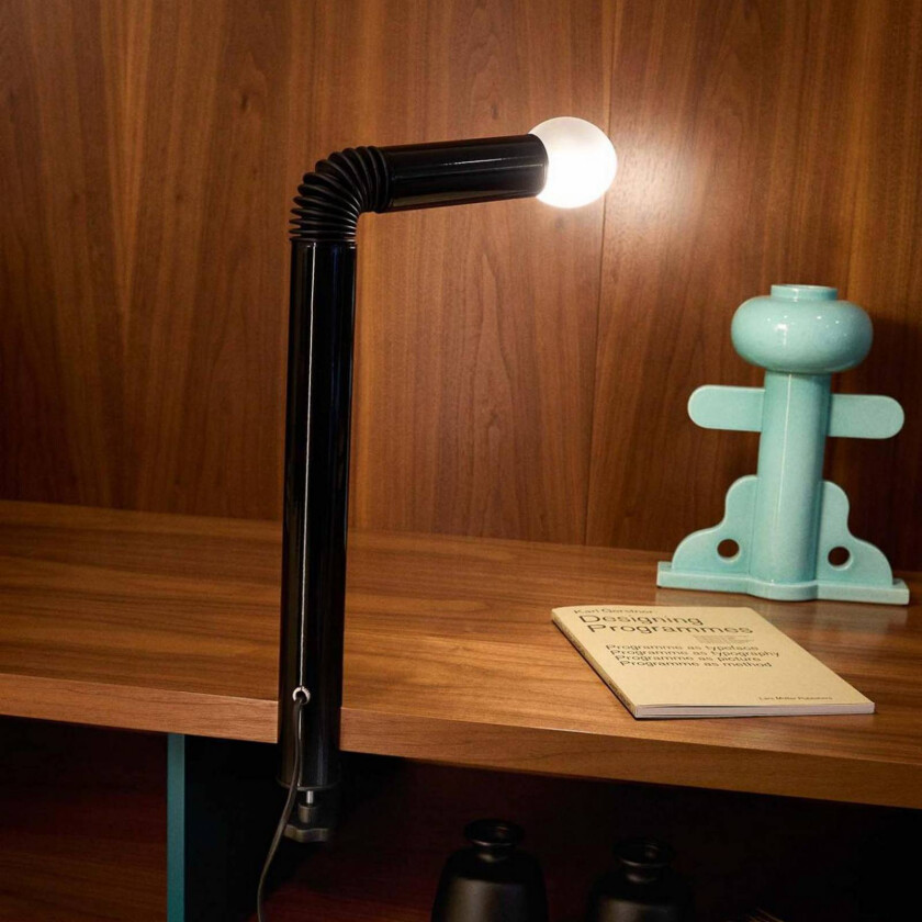 bordlampe Periscopio, svart, høyde 68 cm, metall