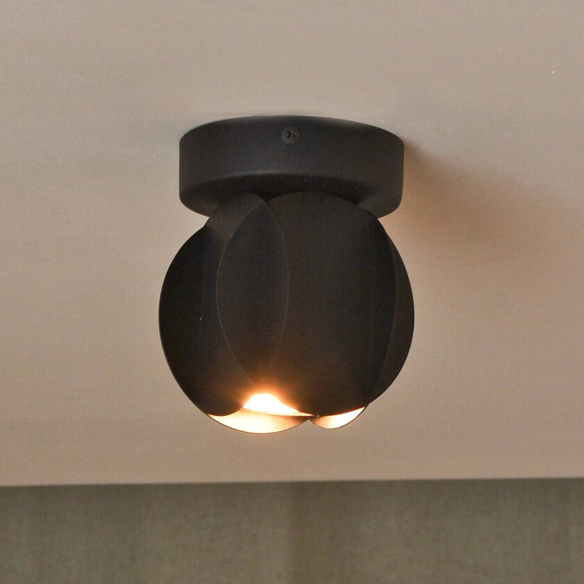 GAMBIT downlight, svart, Ø 10 cm, metall, GU10