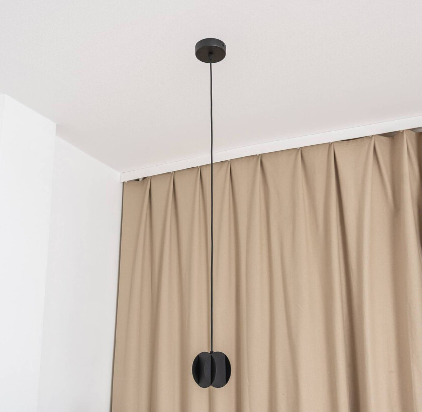 GAMBIT hengelampe, svart, Ø 10 cm, metall, GU10