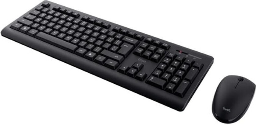 Trust Primo - Sett med tastatur og mus - 100 % - full størrelse - trådløs - QWERTY - Nordic - svart