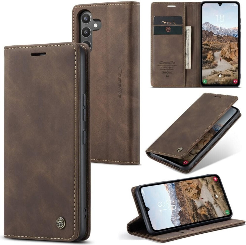 CASEME Lommebok-deksel Samsung Galaxy A34 - Kaffe