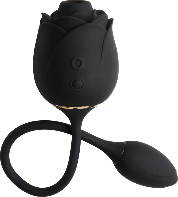 Dark Blushing Rose Lufttrykksvibrator - Svart