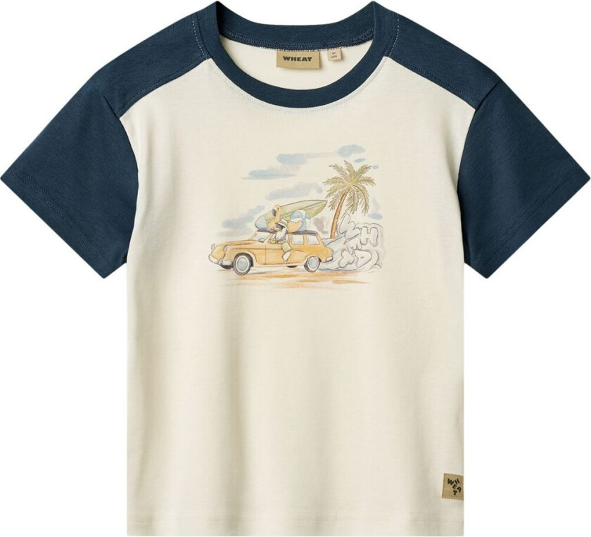 GOTS Vincent T-skjorte Ivory | | 104 cm