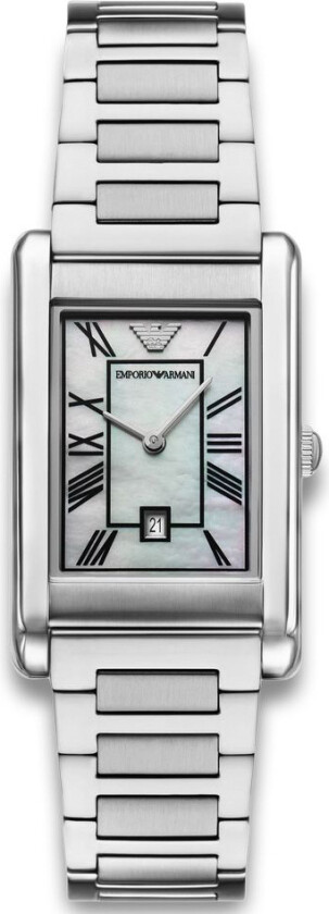 Emporio Armani Gino AR11664 - Kvarts - Sølv - Herreklokker - Rustfritt stål - ledd m/pin - Mineral