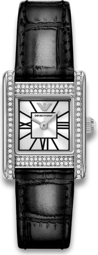 Emporio Armani Mini Genni AR11660 - Kvarts - Sølv - Dameklokker - Skinn - Mineral