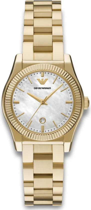 Emporio Armani Federica AR11657 - Kvarts - Gull - Dameklokker - Rustfritt stål - ledd m/pin - Mineral