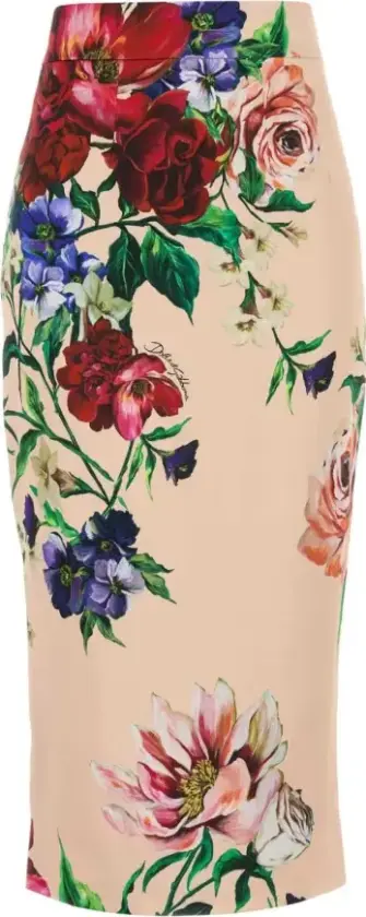 Dame, Skjørt, Flerfarget, S