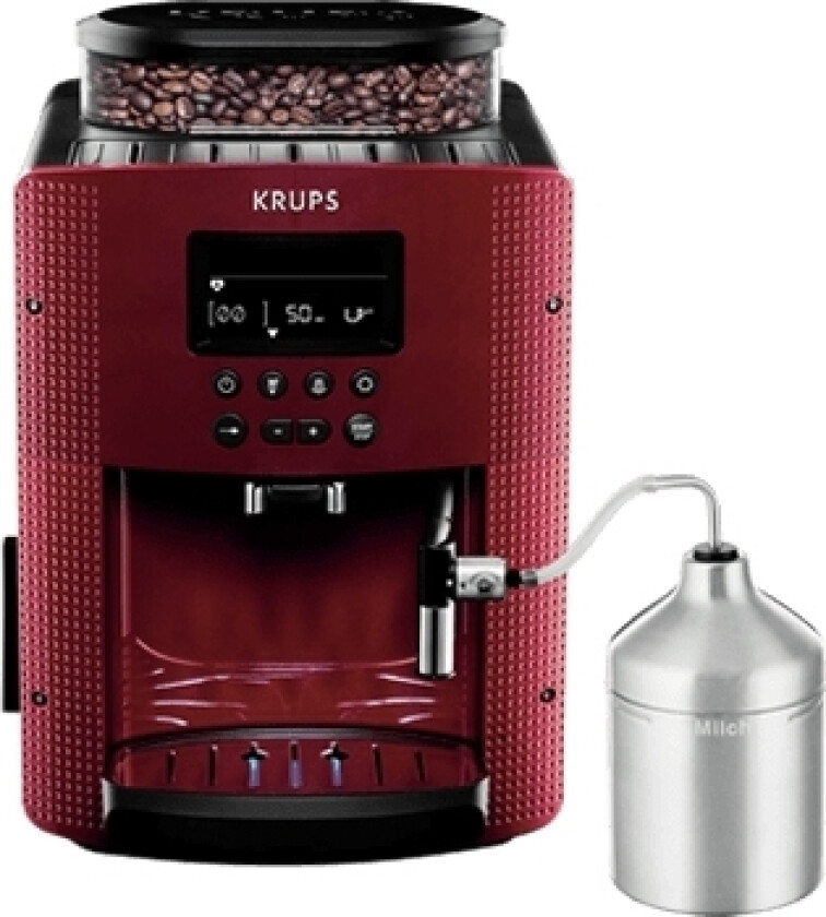 Essential Ea816570, Espressomaskin, 1,7 L, Kaffe Bønner, Innebygd Kaffekvern, 1450 W, Rød