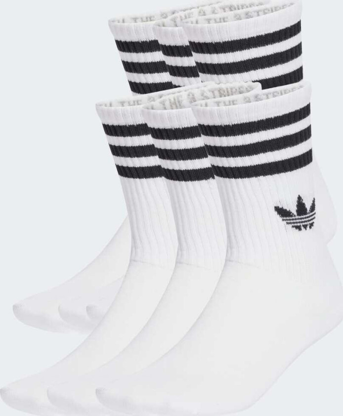 3-Stripes Crew Sokker, 6 par