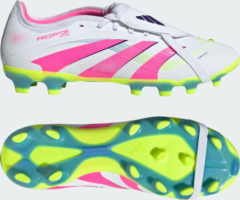 Predator Pro Fold-over Tongue MG Celestial Victory - Fottøy Hvit/Lucid Pink/Sitron - Multi Ground (MG), størrelse 46⅔