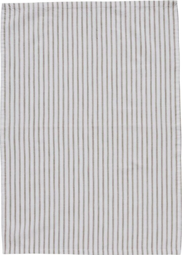 Bilde av Olivia kjøkkenhåndkle, smale striper 50x70 cm Off White-Linen