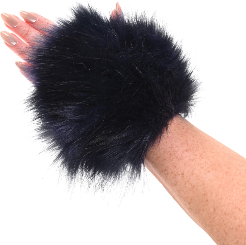 Cougar Sansehanske med pigg og fuskepels - Blå - One Size