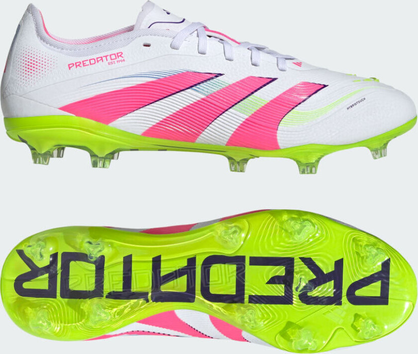 Predator Pro FG Celestial Victory - Fottøy Hvit/Lucid Pink/Sitron - Gress (FG), størrelse 47⅓