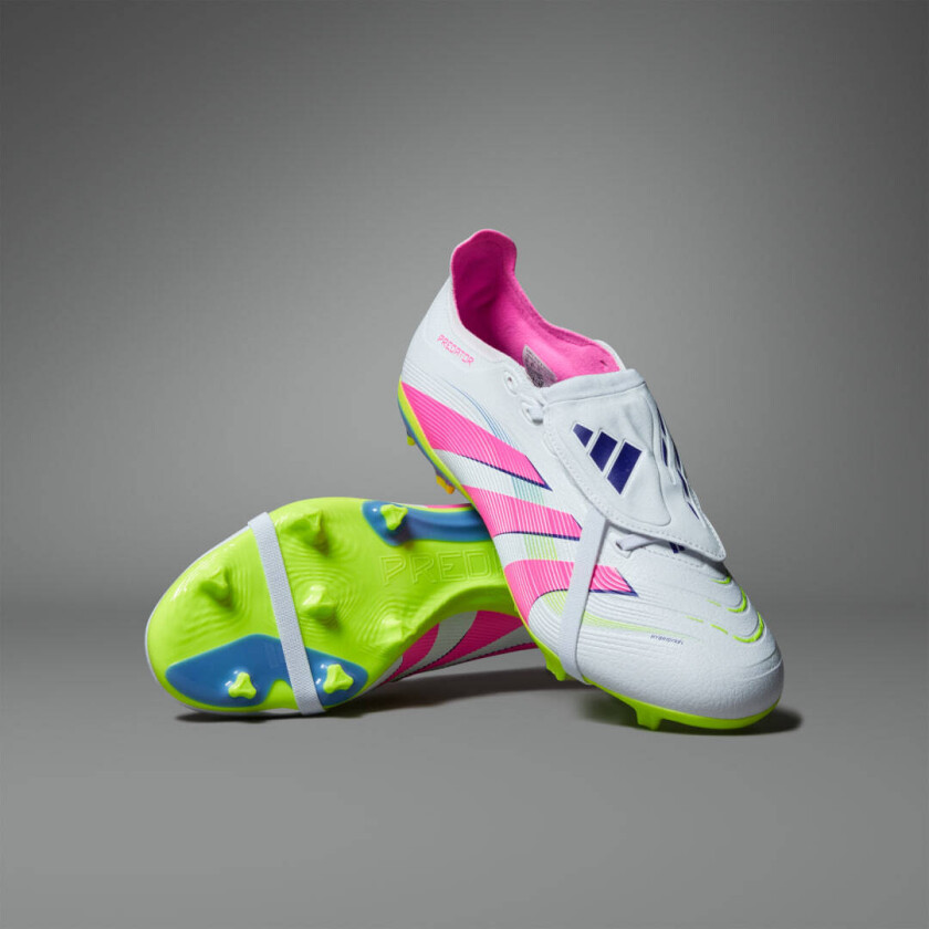 Predator League Fold-over Tongue FG/AG Celestial Victory - Fottøy Hvit/Lucid Pink/Sitron, størrelse 47⅓