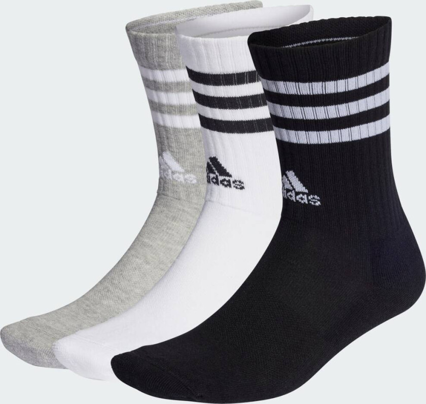 3-Stripes Cushioned Crew Sokker, 3 par