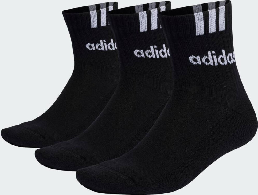 3-Stripes Linear Half-Crew Cushioned Sokker, 3 par