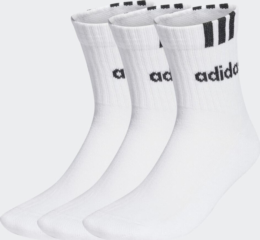 3-Stripes Linear Half-Crew Cushioned Sokker, 3 par