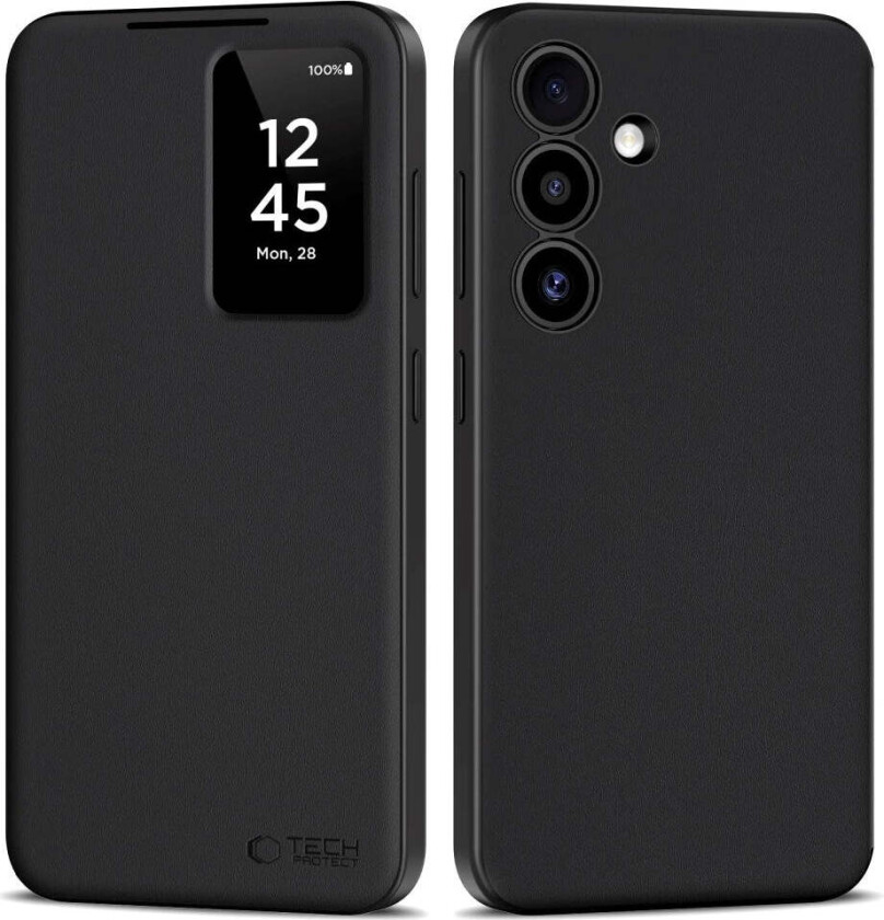 Samsung Galaxy S25 Tech-Protect Smart Wallet Deksel - Svart