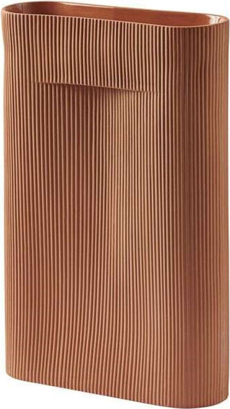 Ridge vase 48,5 cm Terracotta