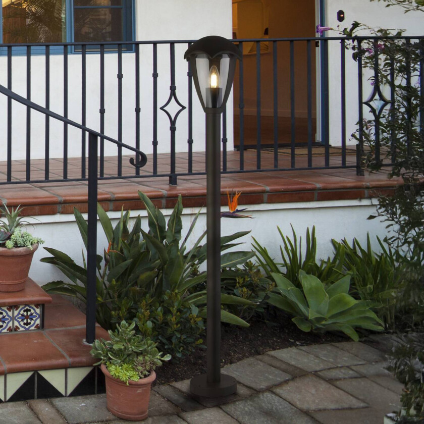 Veilampe Bluebell, IP44, svart, høyde 97 cm, metall