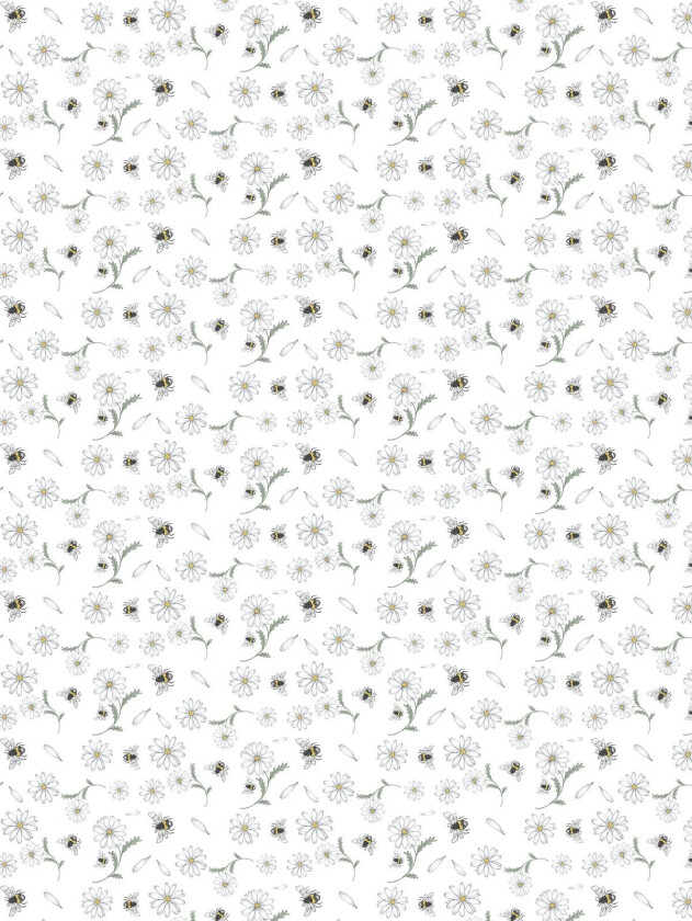 Blomstersurr voksduk Beige