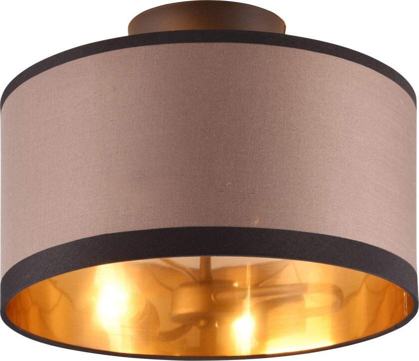 Davos plafond 30 cm 2xE14 matt svart/greige