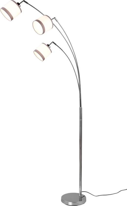 Davos Gulvlampe 3L E14 Krom/Hvit