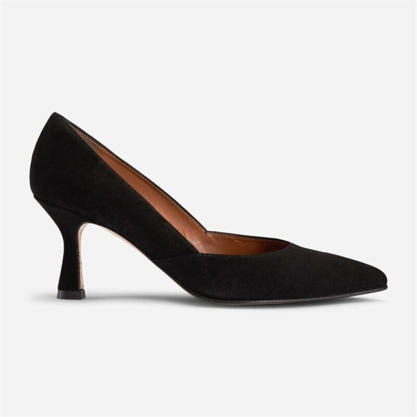 Carla Pumps - Velour Nero Sort