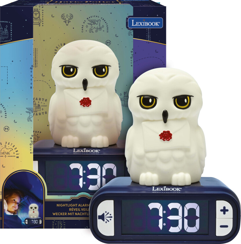 Hedwig Digital Vekkeklokke med Nattlampe - Klokker