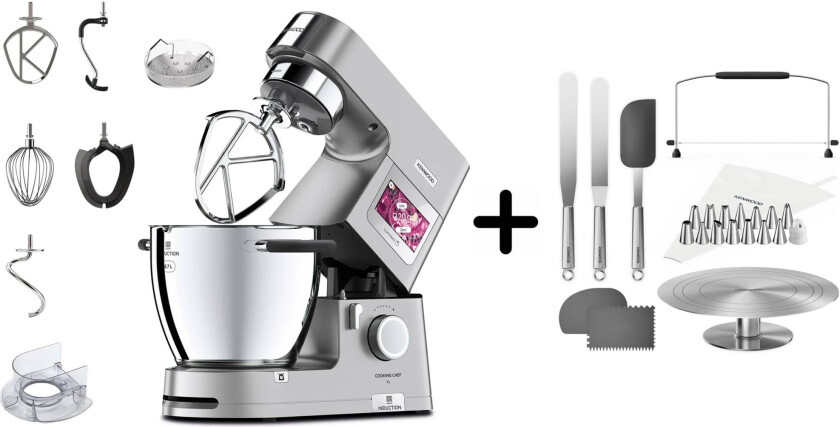 Cooking Chef XL kjøkkenmaskin + KWSD100 kakedekorasjonssett
