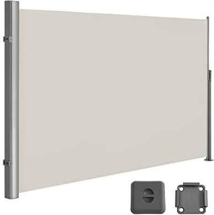 Sidemarkise Beige 180x300 cm for Balkong & Terrasse