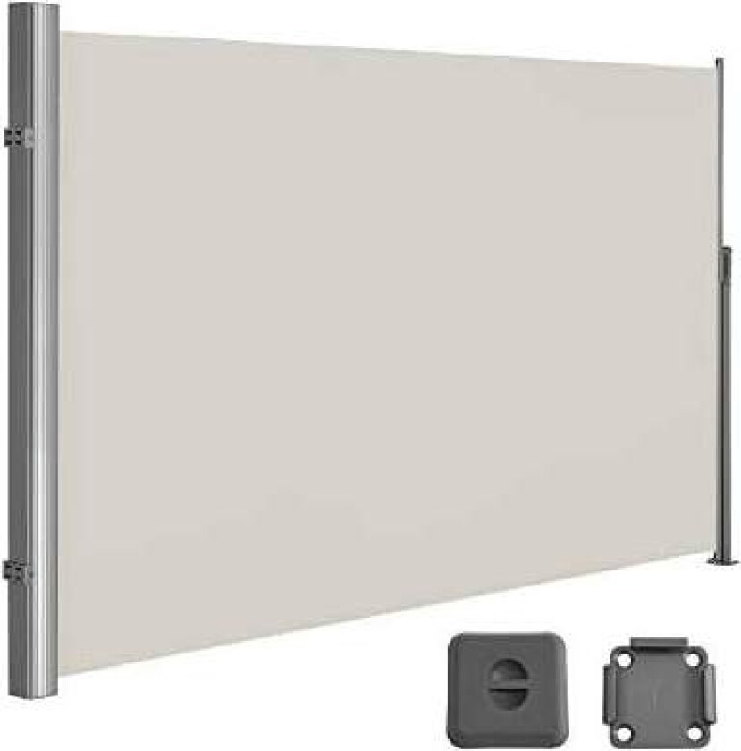 Sidemarkise 180x350 cm Beige for Balkong & Terrasse