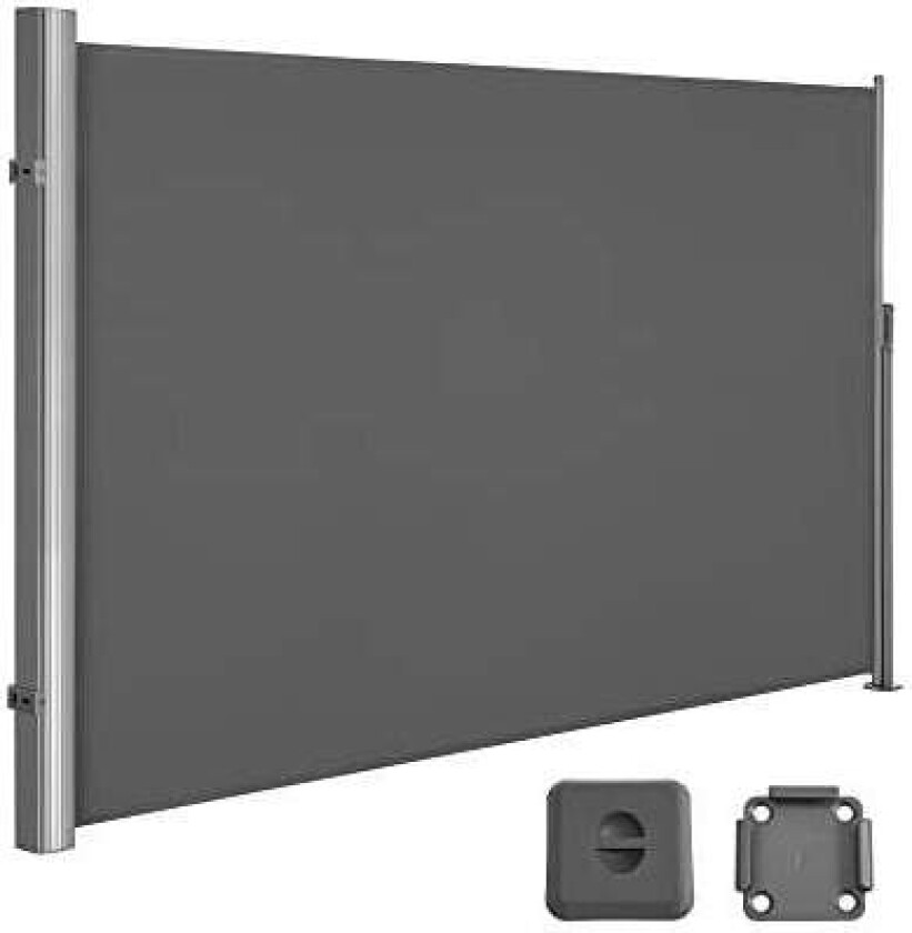 Sidemarkise 1,6x3m Smoky Grey til uteplass