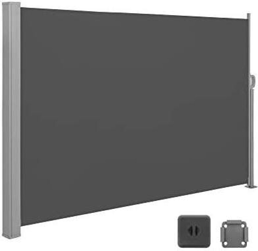 Sidemarkise 180x350 cm Røykgrå til Balkong & Terrasse