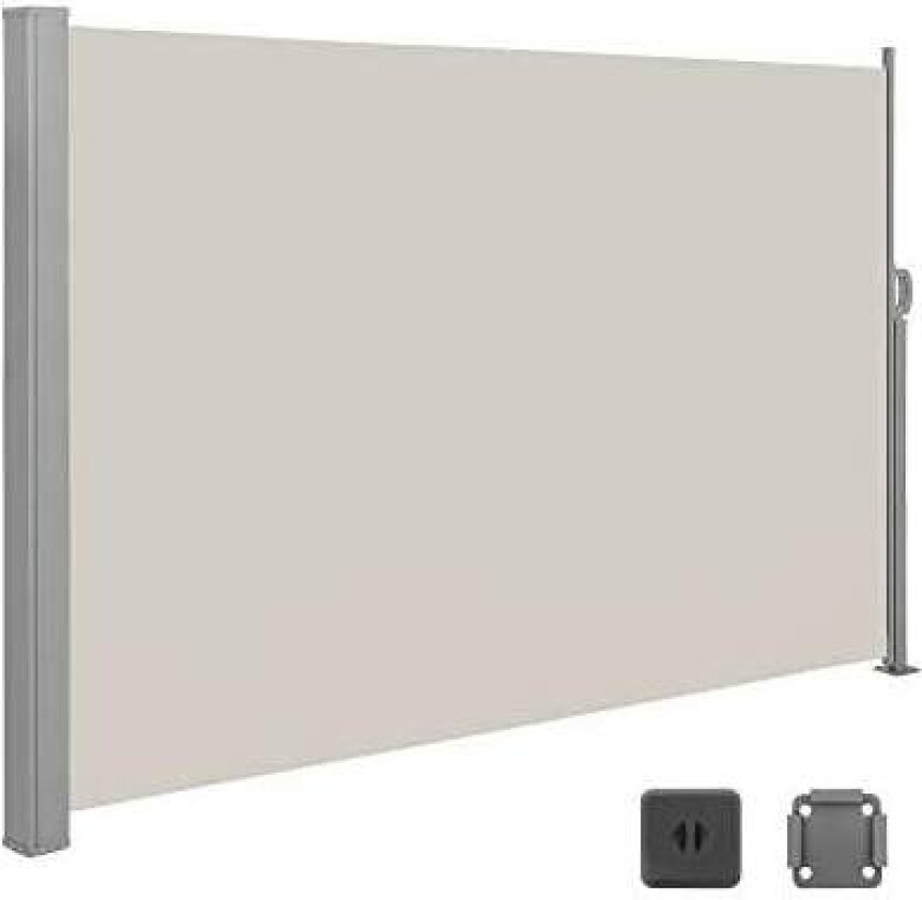 Sidemarkise 180x350 cm Taupe Sol og personvern