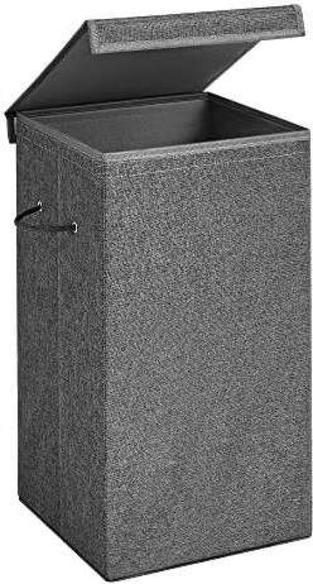 Sammenleggbar skittentøyskurv 85L med magnetisk lokk