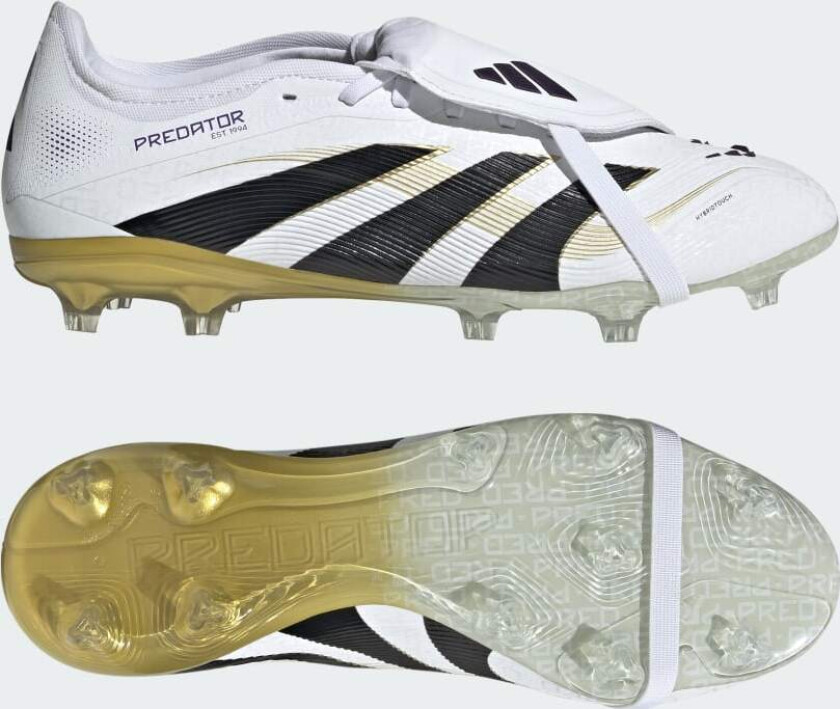 Predator Pro Fold-over Tongue FG Road to Glory - Fottøy Hvit/Svart/Gull Metallisk - Gress (FG), størrelse 44⅔