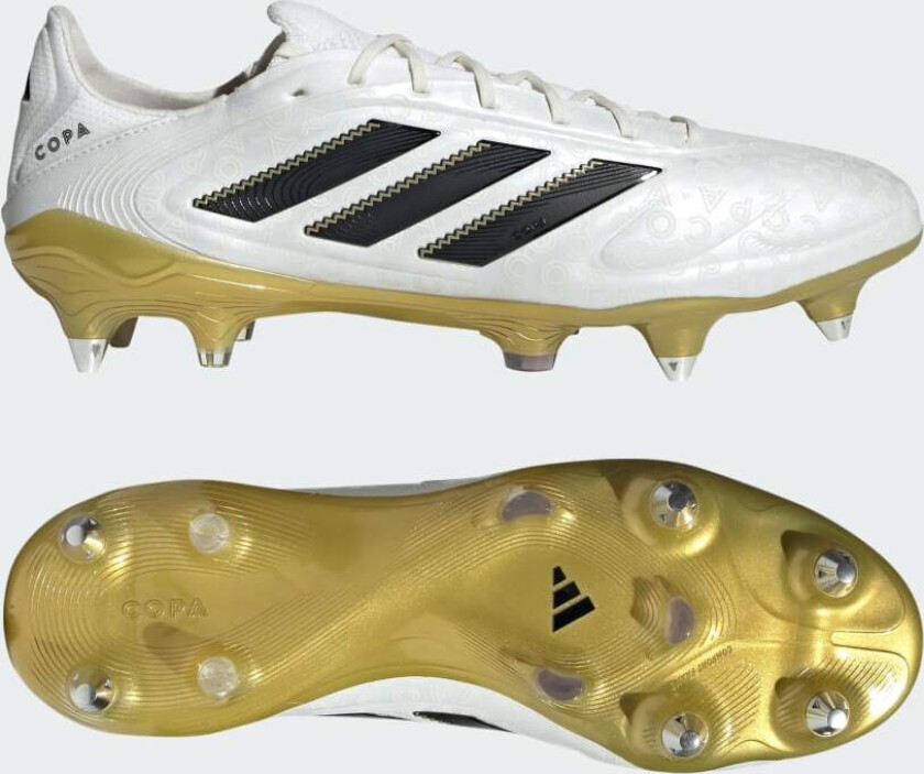 Copa Pure Elite III SG Road to Glory - Fottøy Hvit/Sølv/Svart/Gull Metallisk - Vått gress (SG), størrelse 39⅓