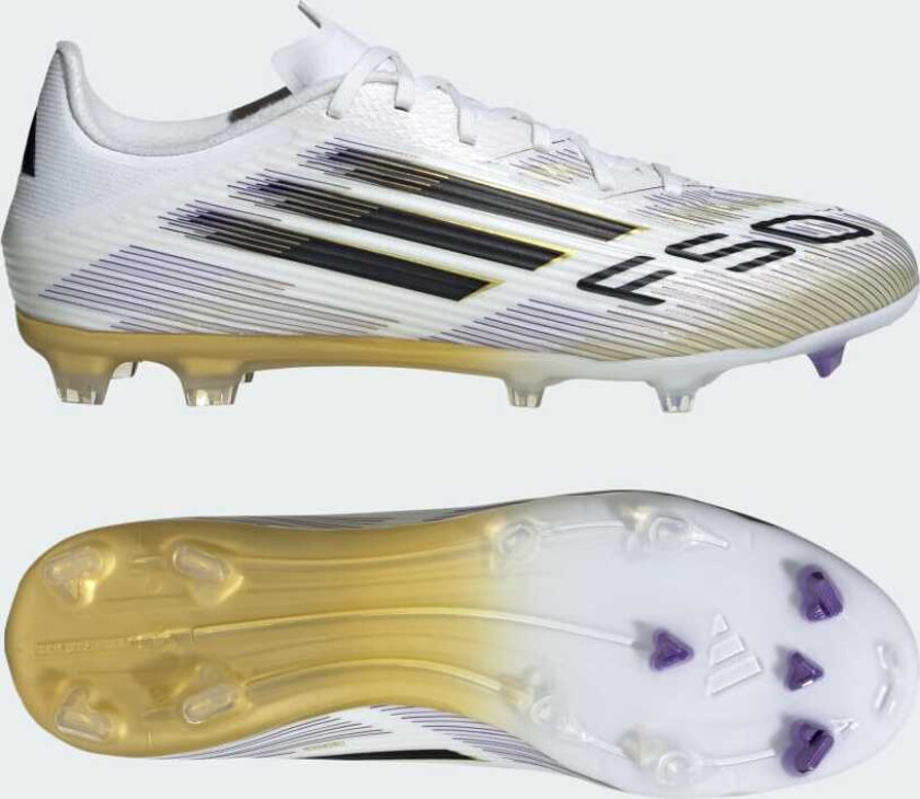 F50 League FG/AG Road to Glory - Fottøy Hvit/Svart/Gull Metallisk, størrelse 44⅔