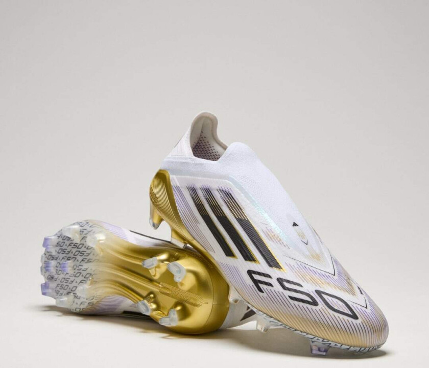 F50 Elite Laceless FG Road to Glory - Fottøy Hvit/Svart/Gull Metallisk - Gress (FG), størrelse 47⅓