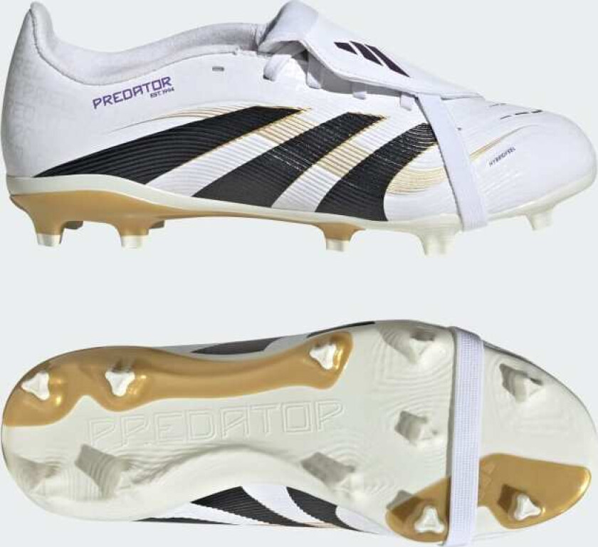 Predator League Fold-over Tongue FG/AG Road to Glory - Fottøy Hvit/Svart/Gull Metallisk Barn, størrelse 28