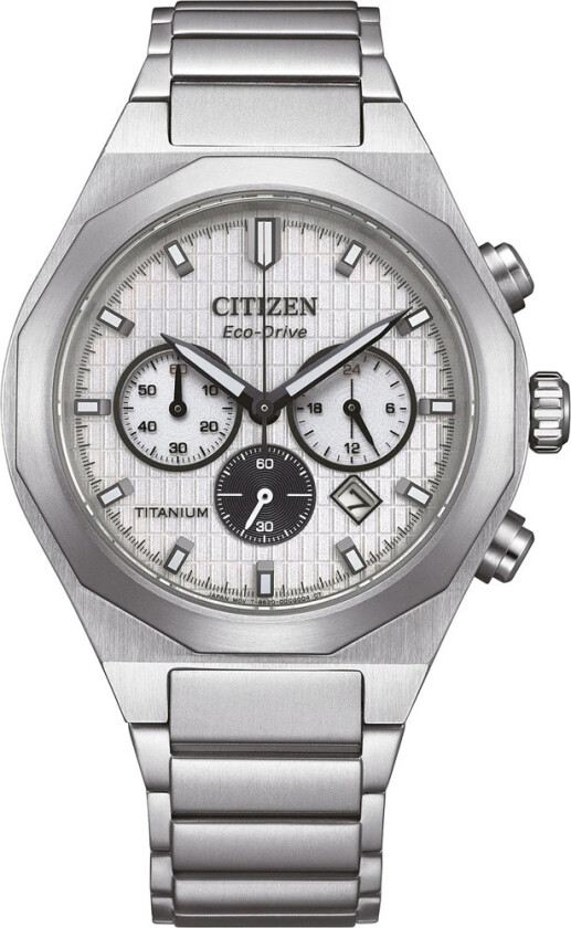 Zenshin Senkei Super Titanium CA4690-51A - Kvarts - Sølv - Herreklokker - Titanium - Safir